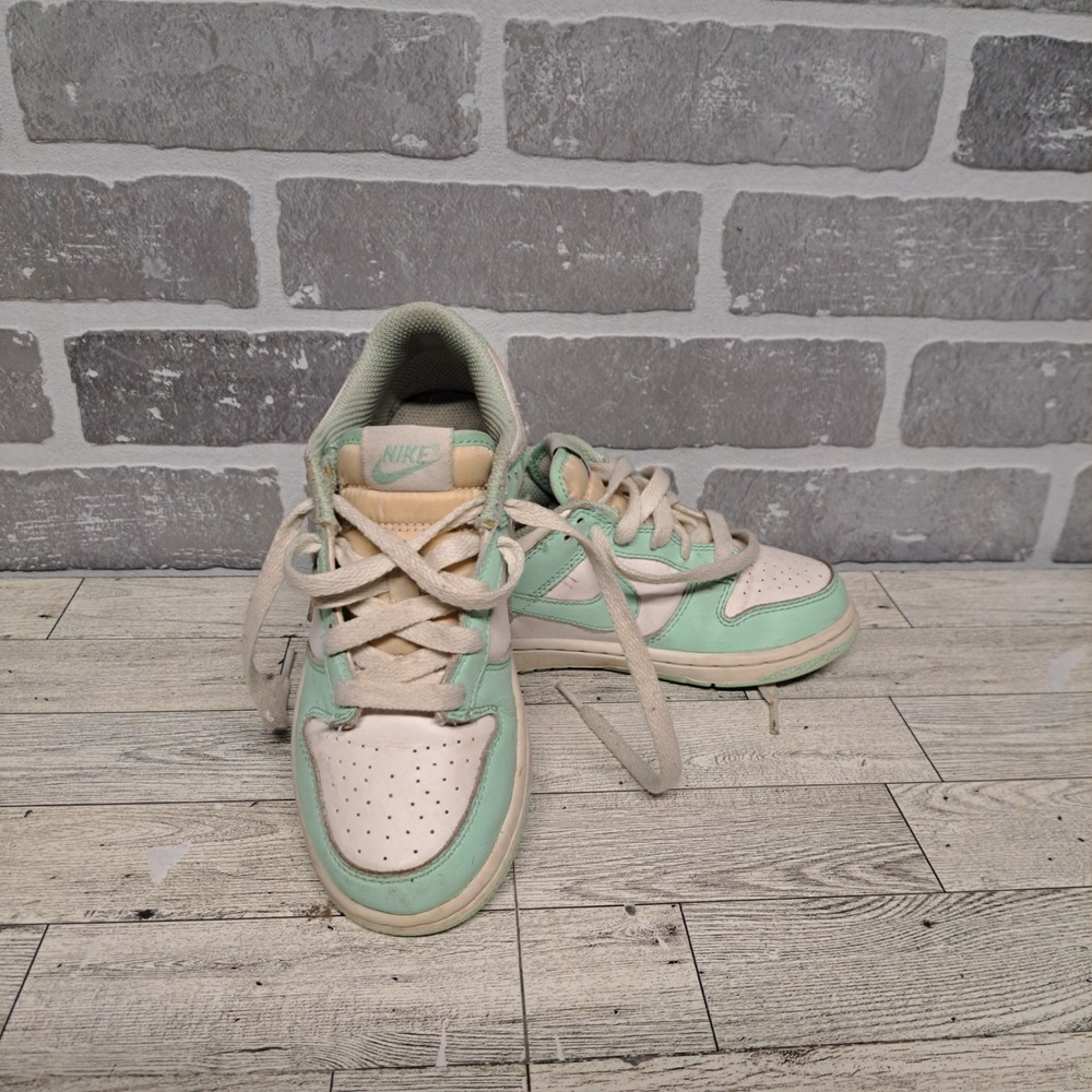 Nike Shoes Dunk Low Mint Foam Teal White Sneakers Size 1Y - Picture 2 of 11